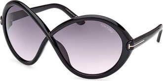 Tom Ford FT1070 JADA 01B Womens Sunglasses Black Size 68