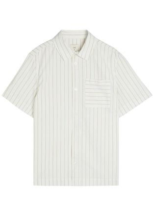 CH&Eacute; Studios Che Franklin Striped Cotton and Linen-blend Shirt - Ivory - Xxl