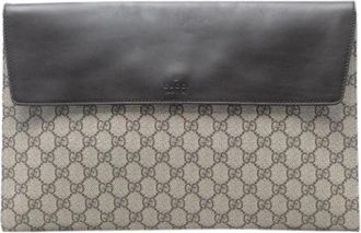 Gucci Pre-owned Clutches, female, Beige, Size: ONE SIZE Pre-owned Fabric Clutch