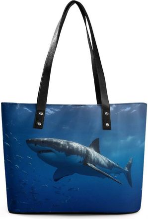 Generic Shark Tote Bags for Women Cute Shoulder Purses Handbags
