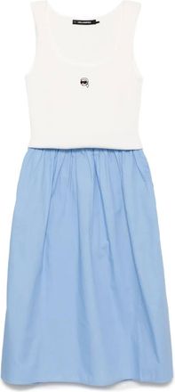 Karl Lagerfeld Abito con logo ricamato - Bianco