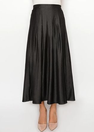 YAL New York Black Denim Flow Midi Skirt