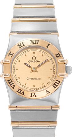 Omega Pre-owned Omega Constellation Quartz Gold Dial Ladies Watch 7951076