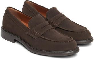 Nero Giardini Leather Penny Loafer in Chocolate at Nordstrom, Size 43