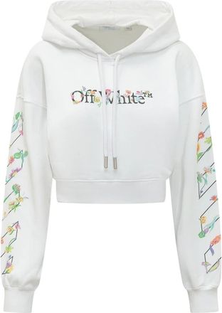 Off-white Glowing Flower Sweat - Dames - Hoodies - Wit - M - Hoodies & sweatvesten