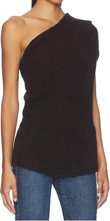 A.L.C. Sue Brushed Alpaca Sweater Top In Dark Umber