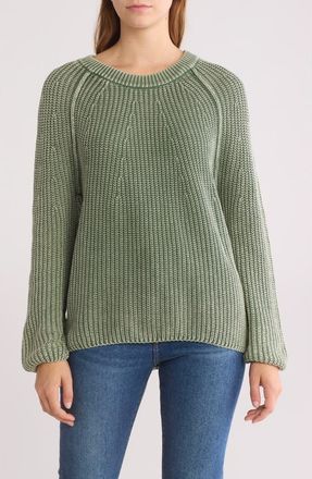 Blu Pepper Cotton Pullover Sweater in Olive at Nordstrom Rack, Size Medium
