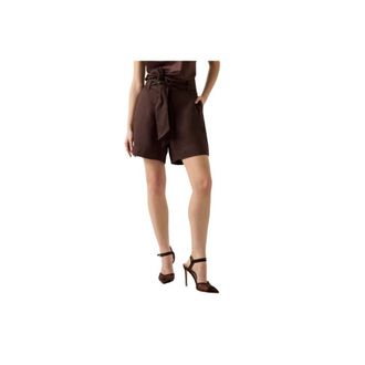 Guess Casual Shorts, female, Brown, Size: 2XL Linen-Blend Casual Shorts