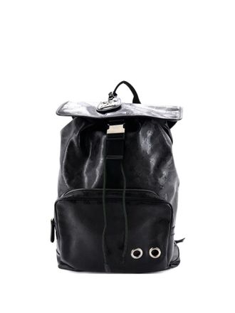 Gucci Buckle GG Imprime Large backpack - women - Fabric - One Size - Black