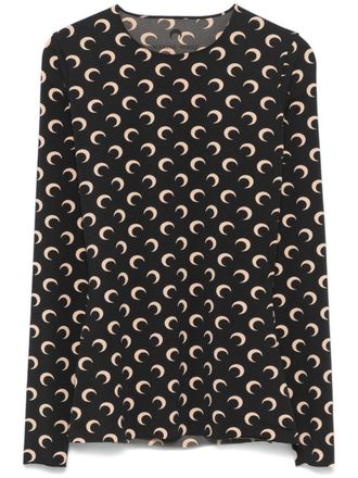 Marine Serre T-shirt con stampa - Nero