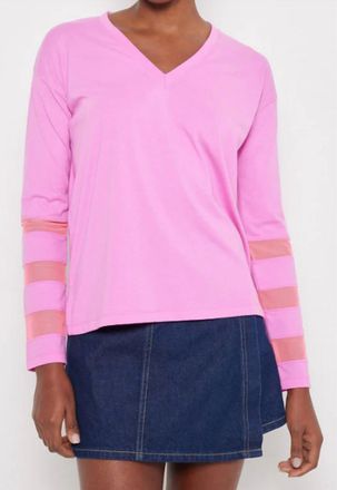 Lisa Todd Mesh Fest Top In Orchid Petal