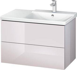 Duravit Duravit L-cube Mueble De Pared De 820mm De Ancho, Profundidad 481, 2 Cajones, Cabe p3 Comfort Art&iacute;culo 233485, Derecho De Cuenca, Color: Laca Blanca L