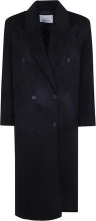Frankie Shop Double-Breasted Coats - Dames - Mantel - Zwart - 2XS - Jassen