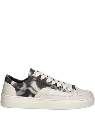 Filling Pieces Riviera tie-dye leather sneakers - unisex - Rubber/Canvas/Leather/Fabric/Rubber - 44 - Black