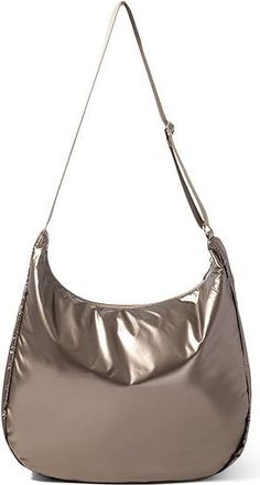 Baggallini Swift Hobo Crossbody Cross Body Womens Handbags Copper Metallic, Nylon