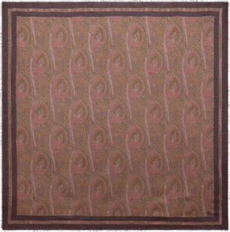 Etro Modal en kasjmier sjaal - Dames - Zijden sjaals - Bruin - ONE Size - Kasjmier - Accessoires