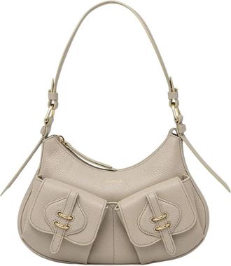 Coccinelle Mavery Pocket - Dames - Schoudertassen - Beige - ONE Size - Leer - Tassen