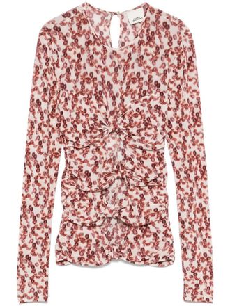Isabel Marant Pink Floral Crew Neck Top