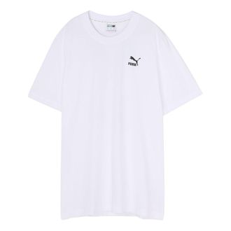 Puma Recheck Pack Graphic Tee Logo Printing Short Sleeve White 598939-02