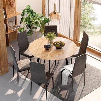 Vicco Mesa De Comedor Halvar, Negro, 120 X 120 Cm, Vicco