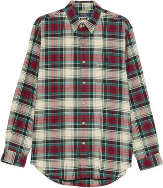 Polo Ralph Lauren Classic Plaid Button-Up Shirt With Curved Hem