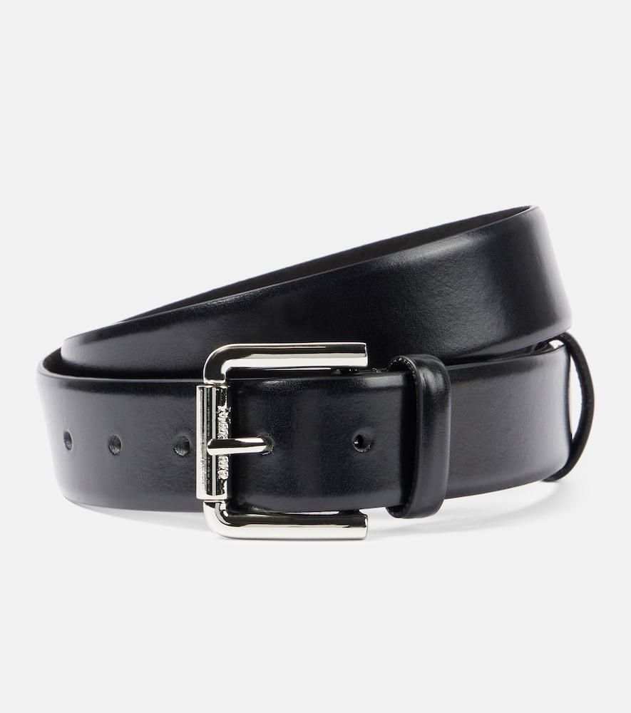 ベルト Max Mara NEWPLATE15 - Leather belt with logo plaque Max Mara Newplate15 - Leather Belt With Logo Plaque from
