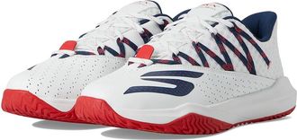 Skechers Skechers Viper Court Rally Mens Shoes White/Navy/Red : 10.5 D - Medium, Leather