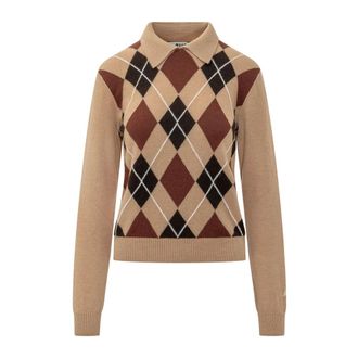 Msgm Msgm, Dames, Tops, Beige, Maat: XS