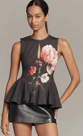 Maeve Night Watch Peplum Tank Top