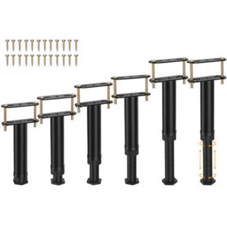 OEM Juego De 6 Patas De Soporte Para Cama Ajustables En Altura, Aptas Para Marcos De Cama De 18-32 Cm, Somieres De L&aacute;minas Y Patas De Soporte Para Muebles