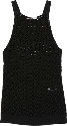Iro Black Embellished Scoop Neck Top