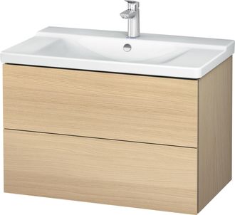 Duravit Duravit L-cube Mueble De Pared, Ancho 820mm, Profundidad 481, 2 Cajones, Se Ajusta A La Pared. Art&iacute;culo 233285, Color: Roble Mediterr&aacute;neo Chapa De Mad
