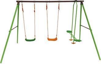 Habitat et Jardin Habitat Et Jardin - Parque Infantil De Acero Leo - 3 Soportes - 1.95m