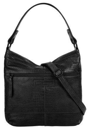 Betty Barclay Umh&auml;ngetasche BETTY BARCLAY, Damen, Gr. B/H/T: 30cm x 26cm x 5cm onesize, schwarz, Leder, Reptilienpr&auml;gung, Taschen Umh&auml;ngetasche, echt Leder