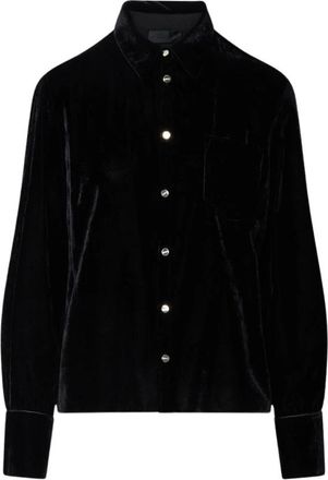 Liu Jo Camisa de terciopelo - Blouses & Shirts - Mujer - Negro - XL
