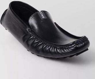 Balenciaga round toe lace loafers silk nylon