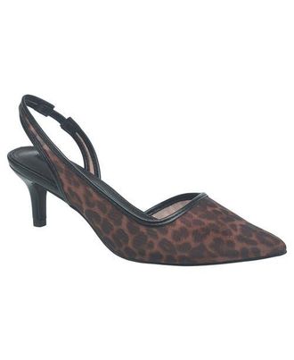 French Connection Ladies Quest Slingback Kitten Heel in Leopard at Nordstrom, Size 10