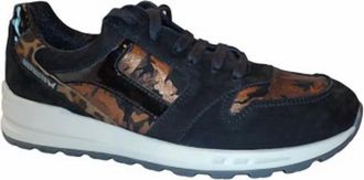 Mephisto Mens Cross Back Sneakers In Black Leopard