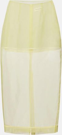 Frankie Shop Peri sheer silk-blend midi skirt