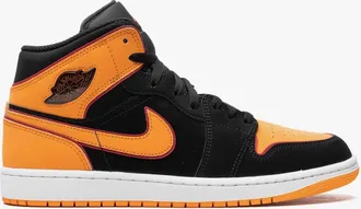 Nike Jordan Mens Air Jordan 1 Sneaker In Black/vivid Orange