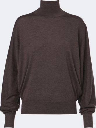 The Row Leith cashmere and silk turtleneck sweater