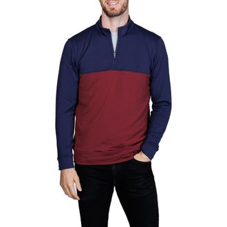 Tailorbyrd Quarter Zip Performance Pullover in Burgundy at Nordstrom Rack, Size Xx-Large