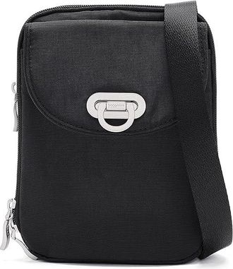 Baggallini Coastal Flip Lock Venture Crossbody Cross Body Womens Handbags Black, Nylon