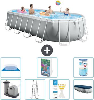 Intex Piscina Prism Frame Oval - 610x305x122 Cm - 8-piezas S594