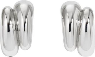 Lili Claspe Manon Double Hoop Earrings in Silver at Nordstrom