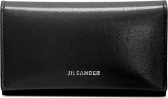 Jil Sander Borsellino portachiavi in pelle goffrata - Nero