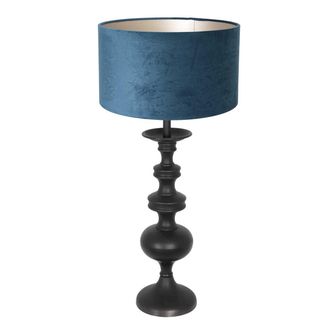 Steinhauer Anne Lighting - L&aacute;mpara De Mesa - Lyons - Negro - Madera Velours