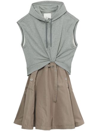 3.1 Phillip Lim sweatshirt combo dress - women - Cotton - 2 - Grey