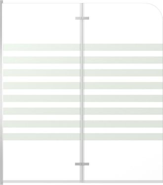 vidaXL Vidaxl - Mampara De Ducha De Vidrio Templado A Rayas 120x140 Cm