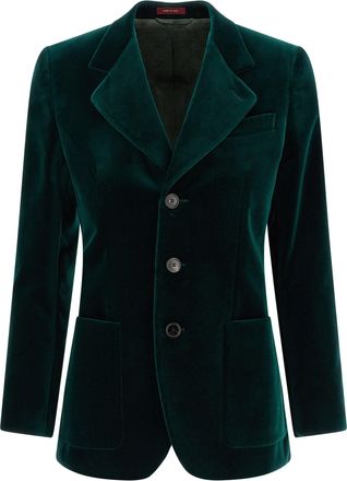 Gucci Velvet Blazer Blazers Verde-Donna
